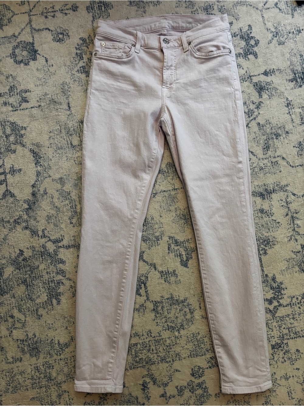 7 For All Mankind Pale Pink Skinny Jeans